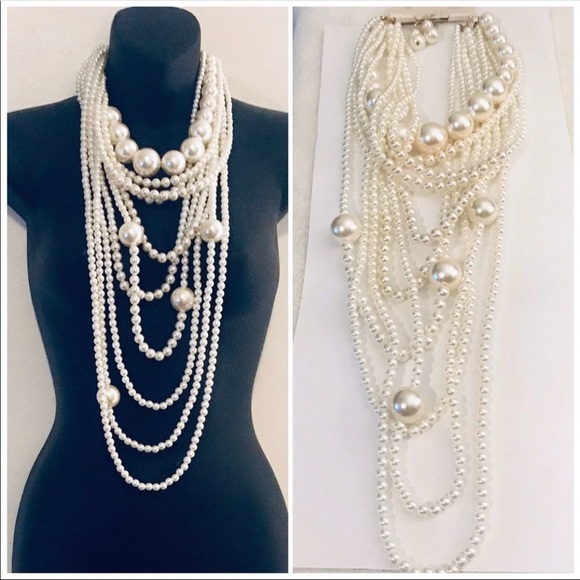 SOLD OUT❣️❣️HOT🔥🔥🆕PEARL NECKLACE SET & BRACELET - Picture 5 of 6